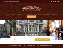 Tablet Screenshot of hotelpegasapils.com